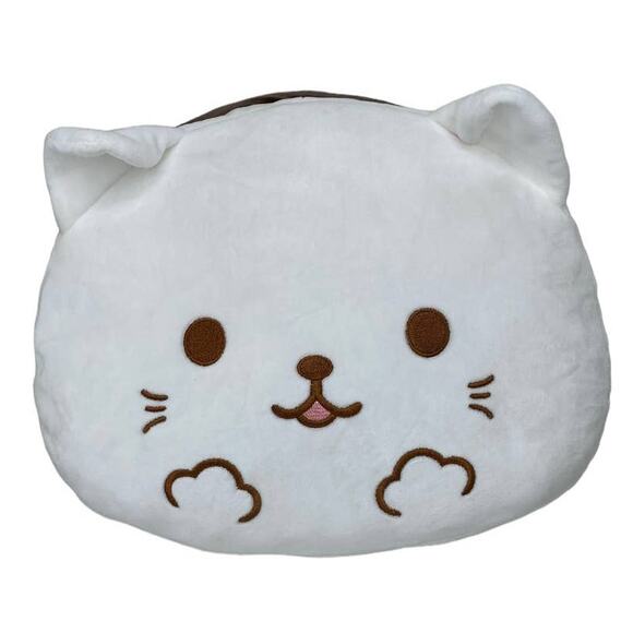 Miniso Life Happy Sushi Cat Plush Stuffed Animal 12” Wide Round Cuddle Pillow - Picture 1 of 6